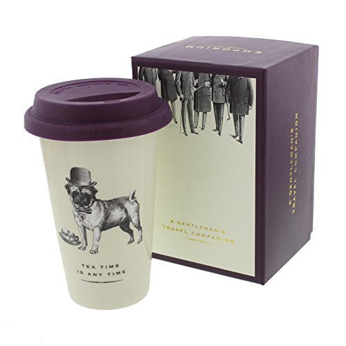 Tea Time Is Any Time Vintage Design Travel Mug Gift For Him - hanrattycraftsgifts.co.uk