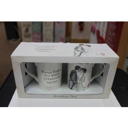 Wedding Day Mugs Gift Set by Lesser & Pavey - hanrattycraftsgifts.co.uk