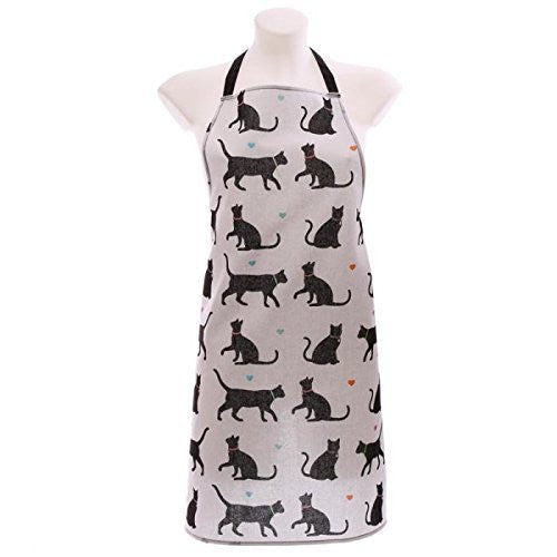 Funky I Love My Cat Design Cotton Apron - hanrattycraftsgifts.co.uk