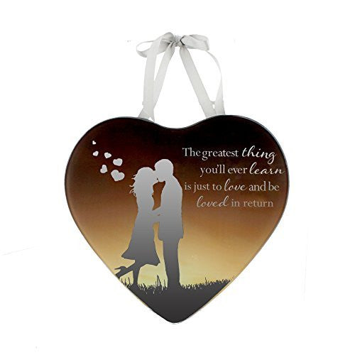 Greatest Gift is love - Reflections from the Heart Mirrored Hanging Plaque - hanrattycraftsgifts.co.uk