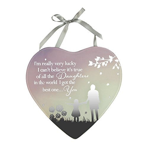 Daughter Im Really very lucky I can't believe its true of all the daughters in the world I got the best.. you Reflections from the Heart Mirrored Hanging Plaque - hanrattycraftsgifts.co.uk