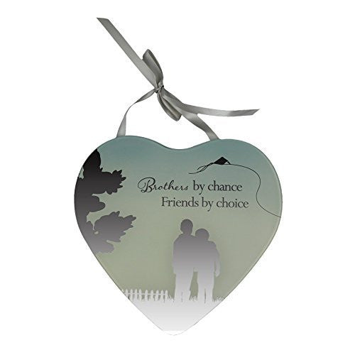 Brothers by chance friends by choice Reflections from the Heart Mirrored Hanging Plaque - hanrattycraftsgifts.co.uk
