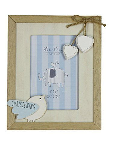 petit cheri 4 x6 christening frame - hanrattycraftsgifts.co.uk