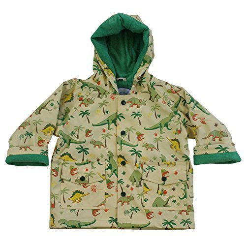 Powell Craft Boys Dinosaur Raincoat-Rain Mac.multicoloured (2-3 years) - hanrattycraftsgifts.co.uk