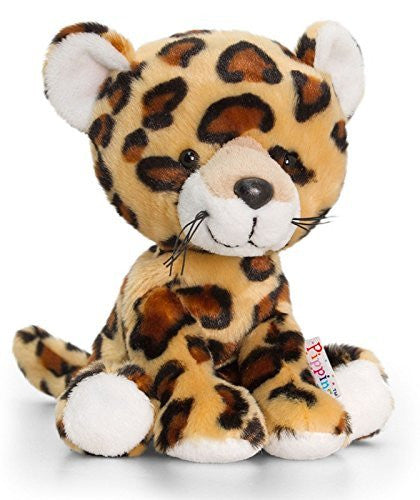 Keel Toys Pippins 14cm Spots Leopard Beanie Cuddly Soft Toy Plush/Teddy SF0322 - hanrattycraftsgifts.co.uk