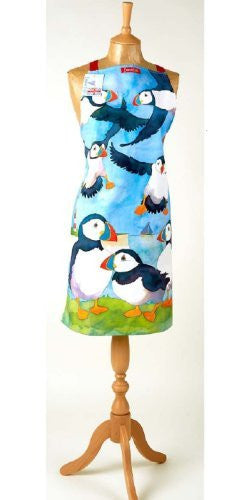 PLAYFUL PUFFINS - Emma Ball Designer Apron - Cotton - hanrattycraftsgifts.co.uk