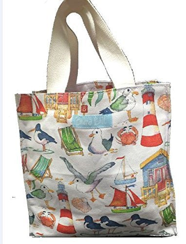 seaside small canvas bag - hanrattycraftsgifts.co.uk
