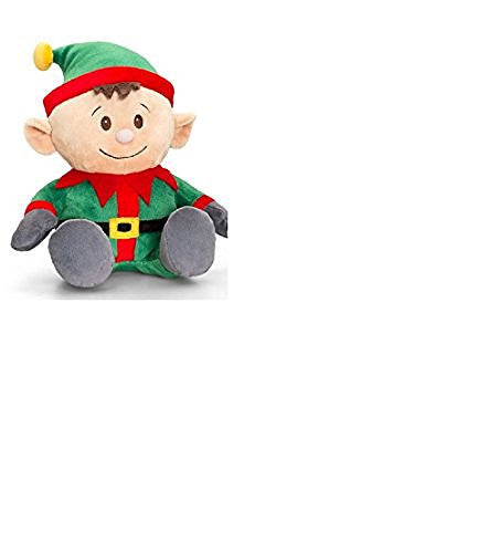 Keel Toys Christmas Elf Soft Plush Toy (Green 20cm) - hanrattycraftsgifts.co.uk