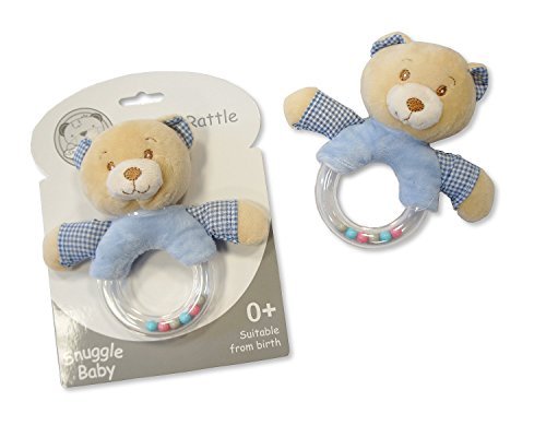 Baby Rattle Soft Toy Gift (Blue) - hanrattycraftsgifts.co.uk