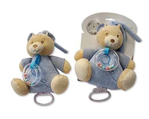 Musical Baby Rattle Soft Toy Gift (Blue) - hanrattycraftsgifts.co.uk