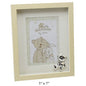 Button Corner MDF Photo Frame with Mount & Metal Bear 5"x7" - hanrattycraftsgifts.co.uk