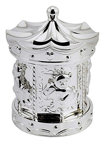 Lesser and Pavey - Little Treats Silver Plated Carousel Money Box - hanrattycraftsgifts.co.uk