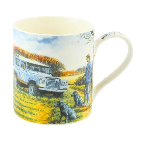 Ready For Anything - Country Shooting & Landrover - Fine Art Watercolour China Gift Mug - hanrattycraftsgifts.co.uk