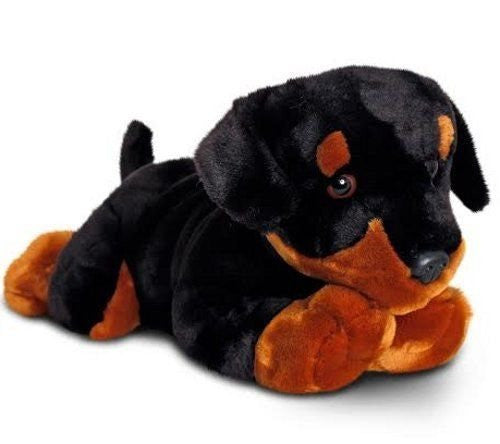 LARGE LAYING BLACK PUPPY by Keel Toys Plush - 75cm Limited Run - hanrattycraftsgifts.co.uk