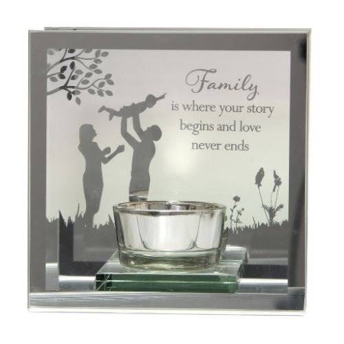 Reflections From The Heart T Lite Holder - Family - 12cm - 61565 - hanrattycraftsgifts.co.uk