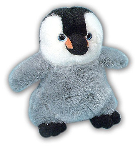 Small Grey Penguin Chick with Beans Special Eyes 17cm - hanrattycraftsgifts.co.uk