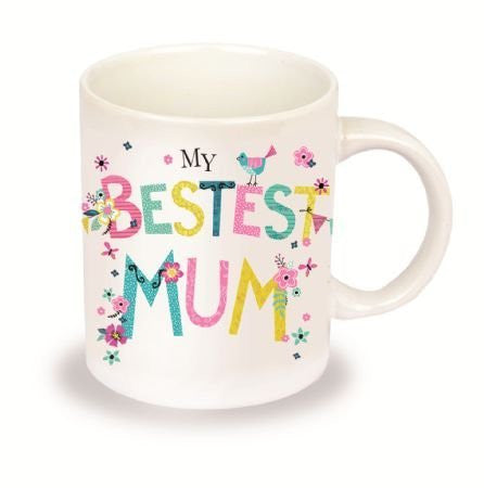 my bestest mum mug - hanrattycraftsgifts.co.uk
