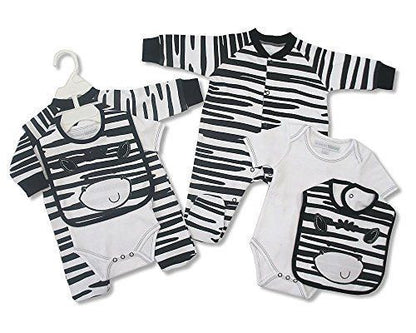 Fantastic Baby 3pc cotton Zebra set by Nursery Time - 3-6 months - hanrattycraftsgifts.co.uk