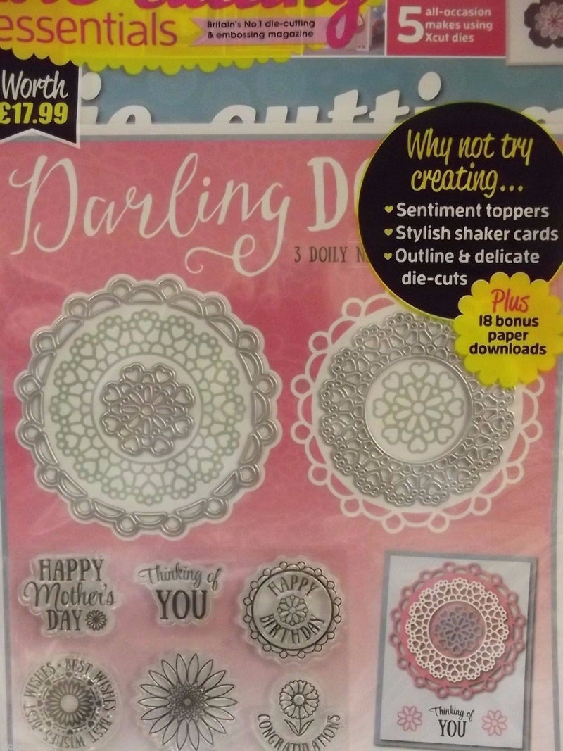 Die Cutting Essentials Magazine Issue 21 March 2017- Doilies nesting dies&stamp - hanrattycraftsgifts.co.uk