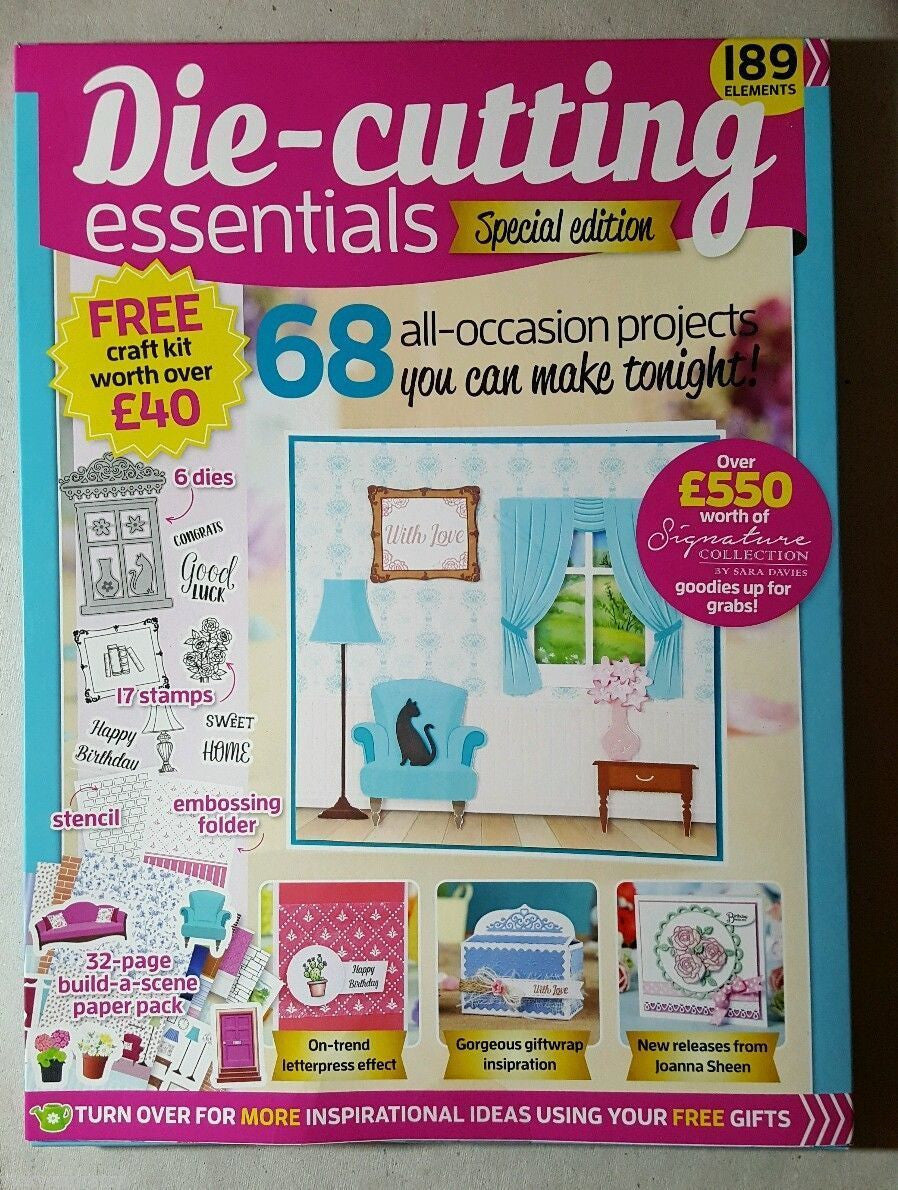 Die Cutting Essentials Special Edition--Issue 3--Free Craft kit worth £40--New - hanrattycraftsgifts.co.uk