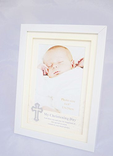 Christening Day Photo Frame Picture New Baby Baptism Cross Blessing Gift Present - hanrattycraftsgifts.co.uk