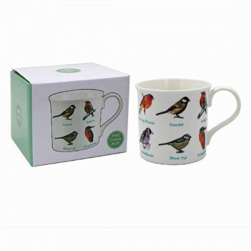 Birds Bone China Mug Gift Boxed - hanrattycraftsgifts.co.uk