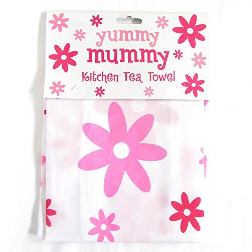 Yummy MUMMY Kitchen Tea Towel Mother's Day Gift - hanrattycraftsgifts.co.uk