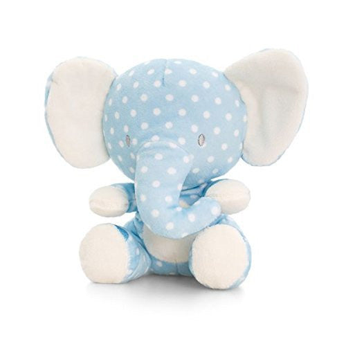 Blue Polka Dot Elephant Soft Plush Toy Teddy Baby Shower Birthday Boys Cuddly - hanrattycraftsgifts.co.uk