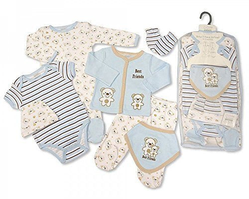 Baby Boys 7 Pieces Mesh Set - Best Friends (3 - 6 Months) - hanrattycraftsgifts.co.uk