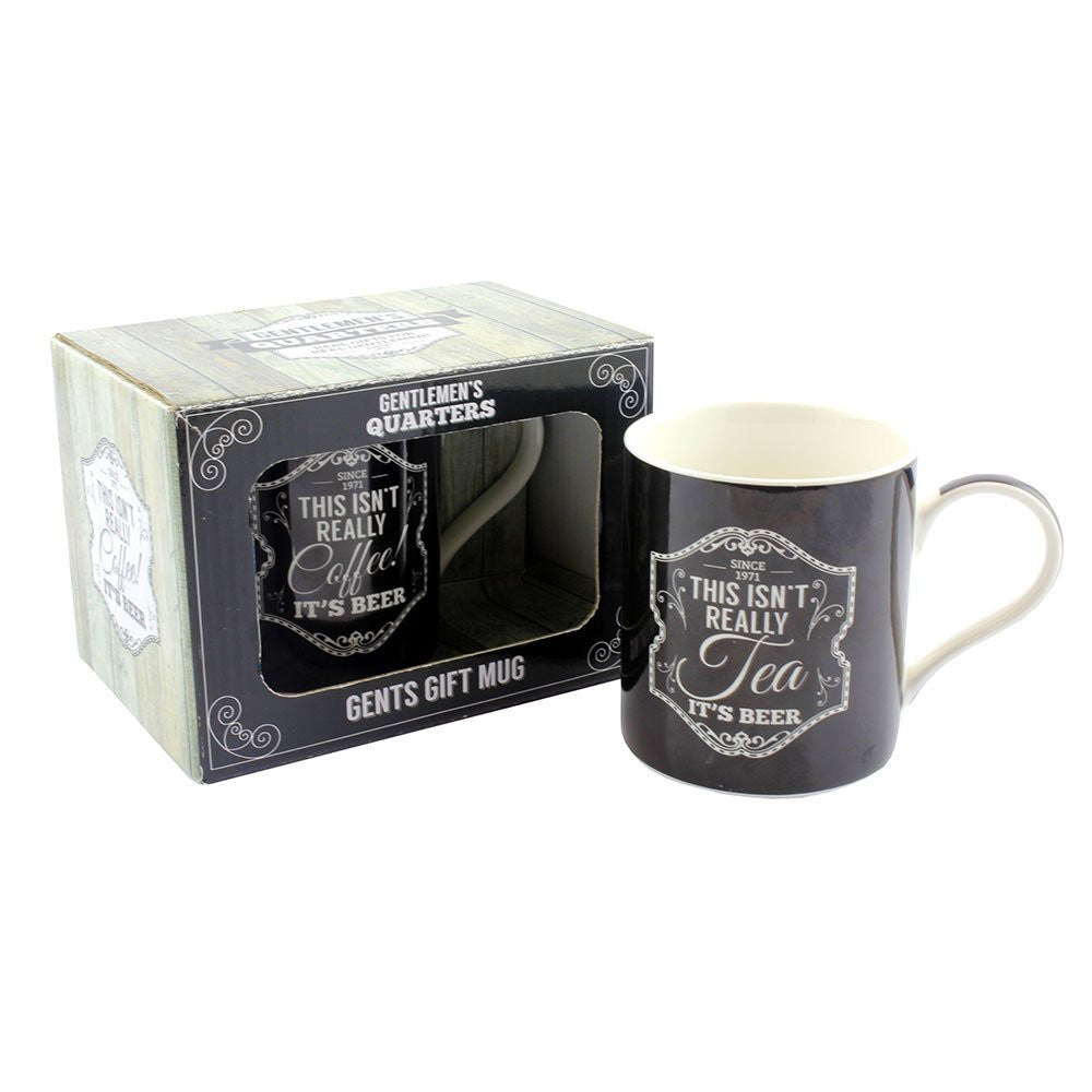 Leonardo Gents Quarter China Mug in 2 Assorted Designs,  one supplied - hanrattycraftsgifts.co.uk