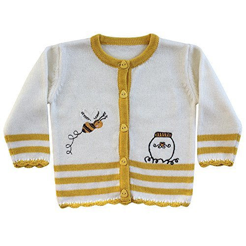 Bumble Bee cardigan handmade 12- 18 months - hanrattycraftsgifts.co.uk