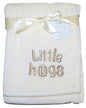 Baby Girl Boy Unisex Soft Fleece Wrap Blanket Pram Cot Crib Moses Basket Cream Hugs - hanrattycraftsgifts.co.uk