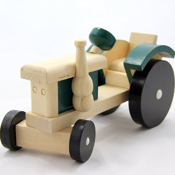 Traditional Wooden Tractor, green - hanrattycraftsgifts.co.uk
