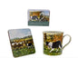 Macneil Collie Dog and Sheep Mug and Coaster Set - hanrattycraftsgifts.co.uk