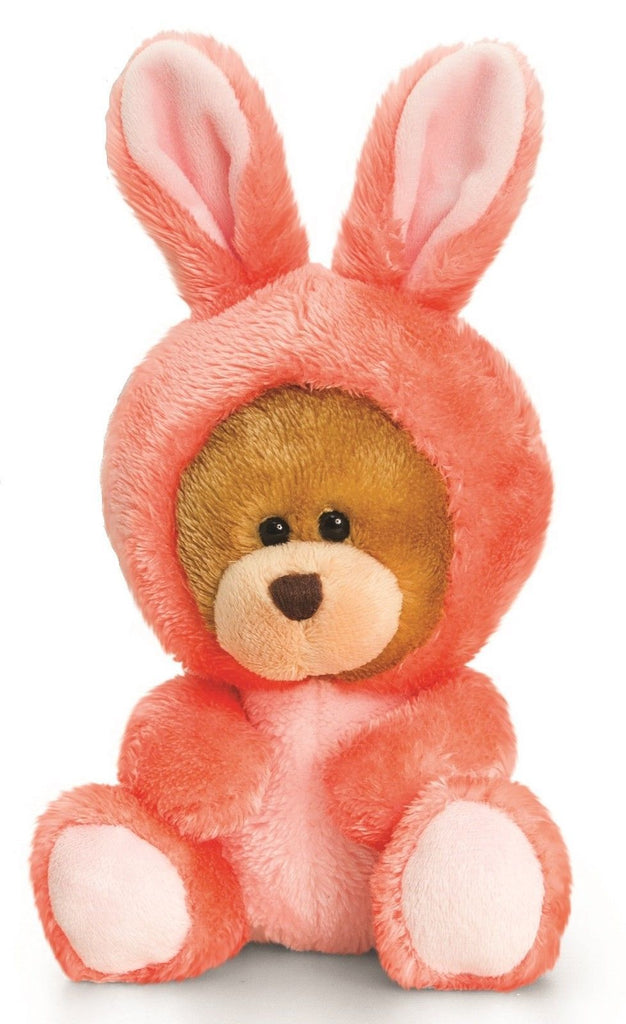 Keel Toys 14cm Pipp The Bear Bunny Rabbit Pink Onessie Cuddly Teddy Soft Toy - hanrattycraftsgifts.co.uk