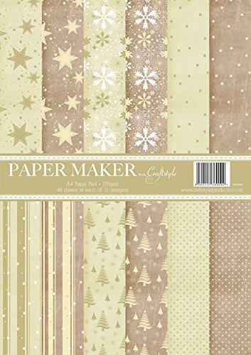 Paper Maker Pad by Craftstyle Christmas Design Printed Paper - hanrattycraftsgifts.co.uk