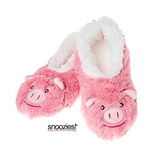Childrens Animal  Soft Sherpa Fleece Fluffy Slippers (12-13 UK SMALL, PINK PIG) - hanrattycraftsgifts.co.uk