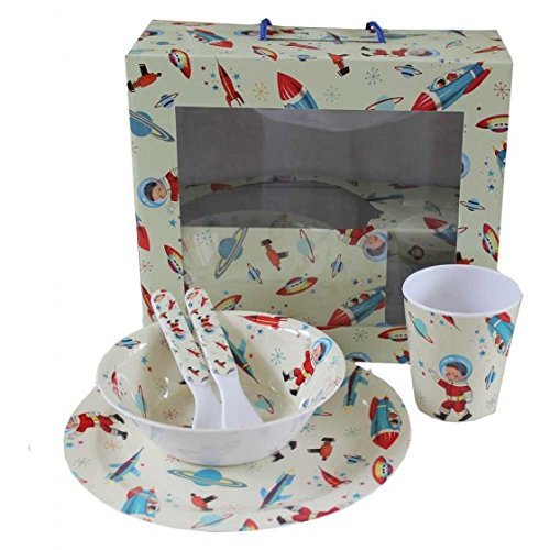 Powell Craft Melamine Tableware Space Set - hanrattycraftsgifts.co.uk