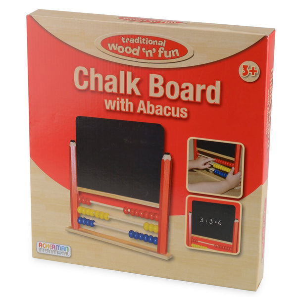 Childrens Wooden Abacus Kids Chalk Board Chalkboard Counting Drawing Toy - hanrattycraftsgifts.co.uk