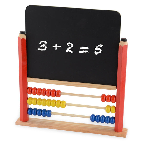 Childrens Wooden Abacus Kids Chalk Board Chalkboard Counting Drawing Toy - hanrattycraftsgifts.co.uk