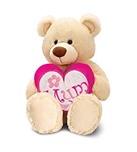 rufus bear with mum heart 20cm - hanrattycraftsgifts.co.uk