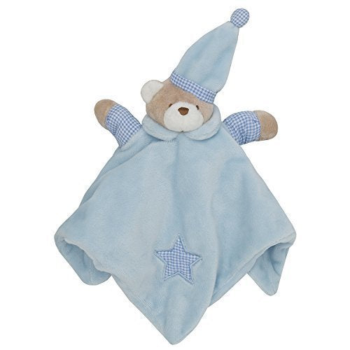 Babytown Baby Boys and Girls Quick-Drying Teddy Bear Comforter Blue - hanrattycraftsgifts.co.uk