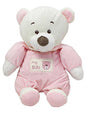 9" Soft Teddy Bear With Ring Bell Baby Ring Rattle Plush Toy (Pink) - hanrattycraftsgifts.co.uk