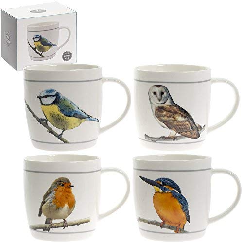 Leonardo Collection Fine China Bird Mugs (Owl) - hanrattycraftsgifts.co.uk
