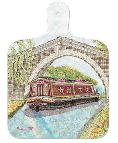 Mini Melamine Chopping Board Canal Barge by Abigail Mill - hanrattycraftsgifts.co.uk