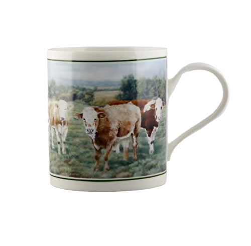 Cachet Cows Farm Animal Fine Art Watercolour China Gift Mug - hanrattycraftsgifts.co.uk