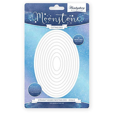 Hunkydory Moonstone Dies Straight Edged Nesting Dies - Ovals - MSTONE052 - hanrattycraftsgifts.co.uk