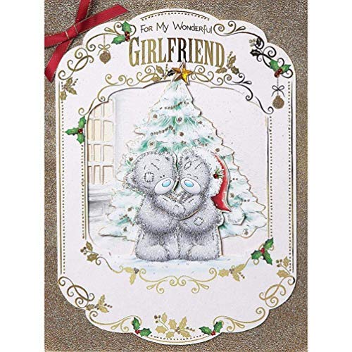 Me To You Bear Wonderful Girlfriend Luxury Boxed Christmas Card - hanrattycraftsgifts.co.uk