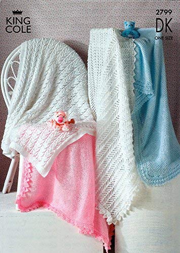 King Cole DK Knitting Pattern Shawls 2799 by King Cole - King Cole Patterns - hanrattycraftsgifts.co.uk