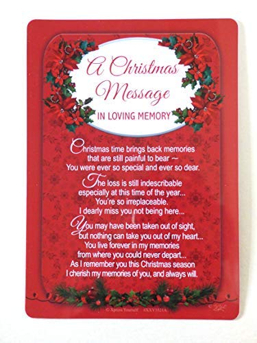 Xpress Yourself A Christmas Message, In Loving Memory Graveside Memorial Christmas Card - hanrattycraftsgifts.co.uk